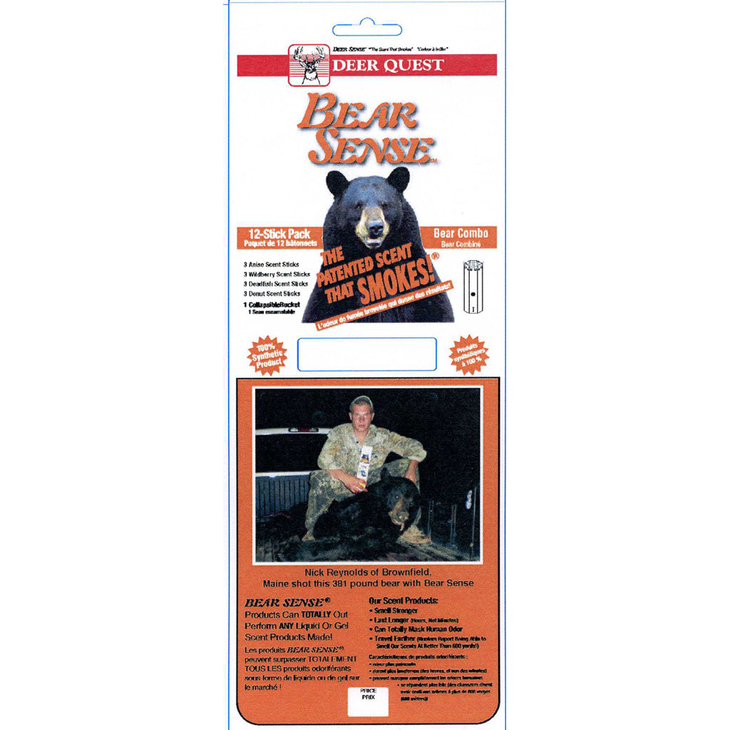 Deer Quest Bear Sense Scent Stick Combo with Bucket 12 pk.