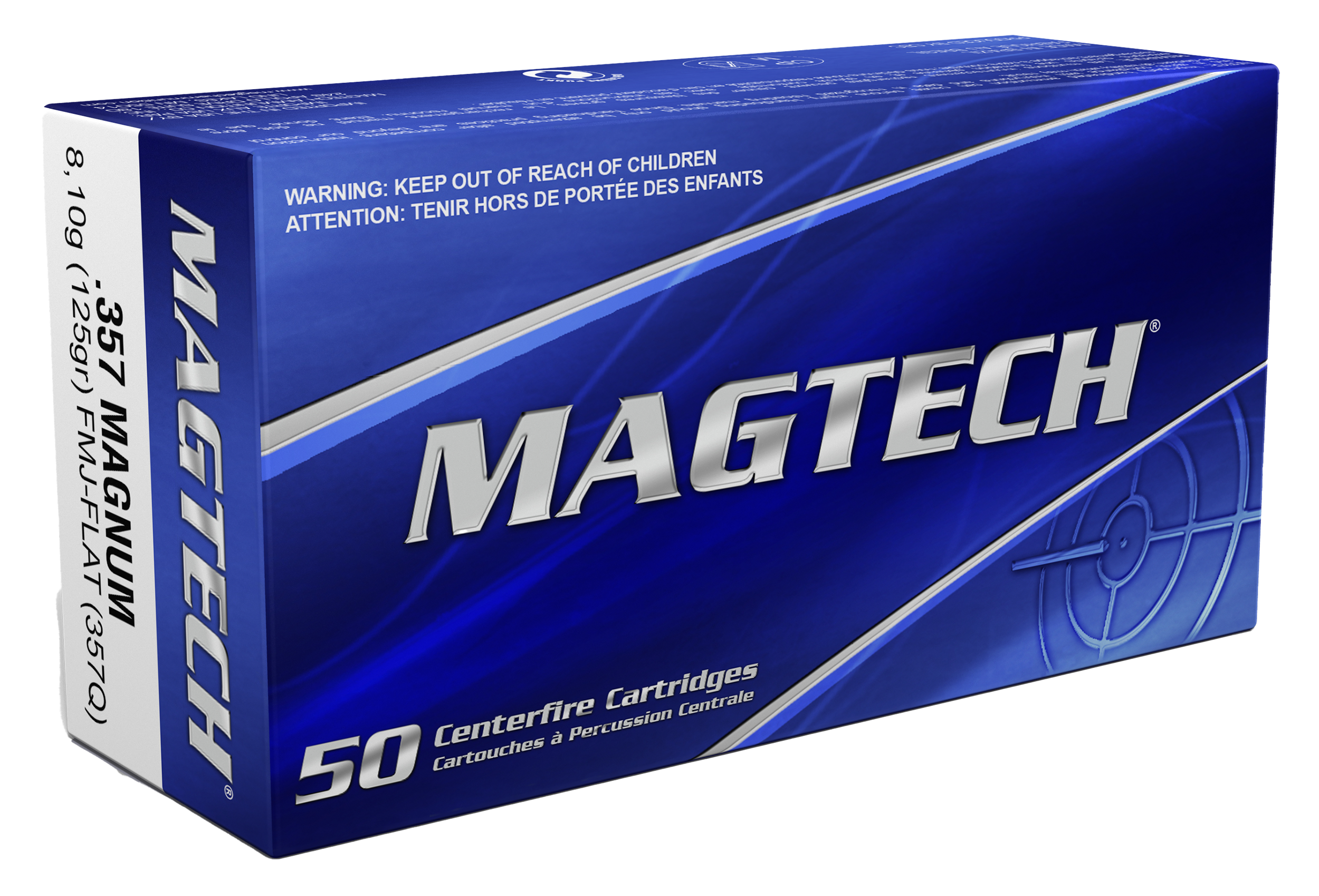 Magtech 357Q Sport Shooting Range/Training Full Metal Jacket Flat Point  125 Grain .357 Magnum