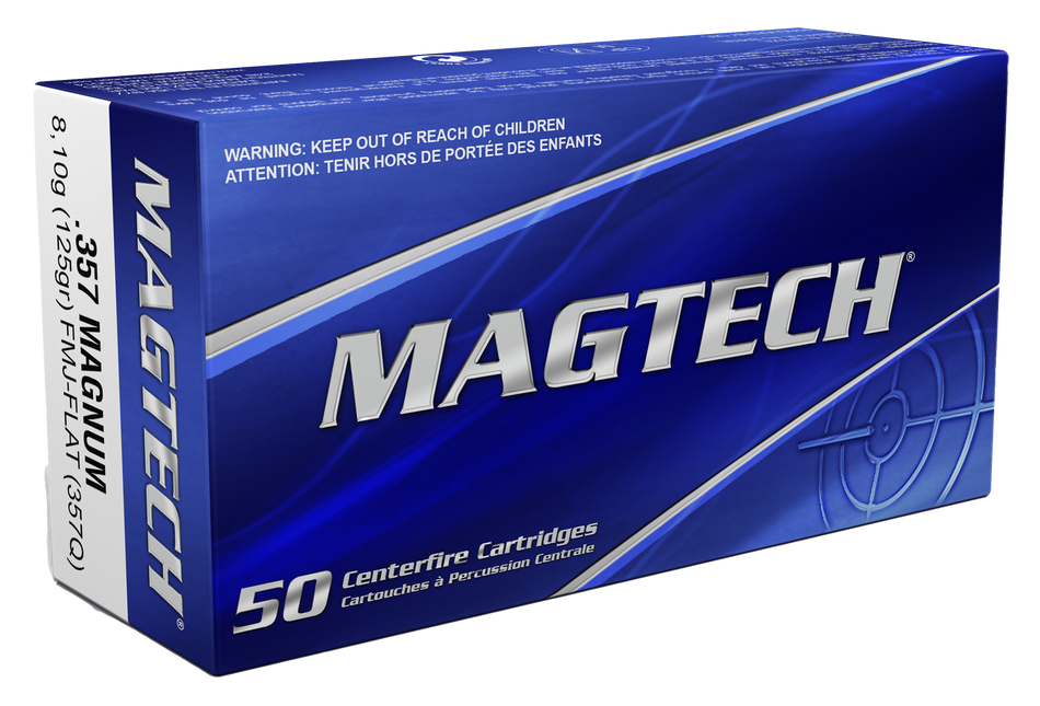 Magtech 357Q Sport Shooting Range/Training Full Metal Jacket Flat Point  125 Grain .357 Magnum