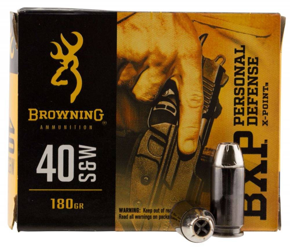 Browning BXP Personal Defense Home Defense .40 S&W 180 gr JHP ammo