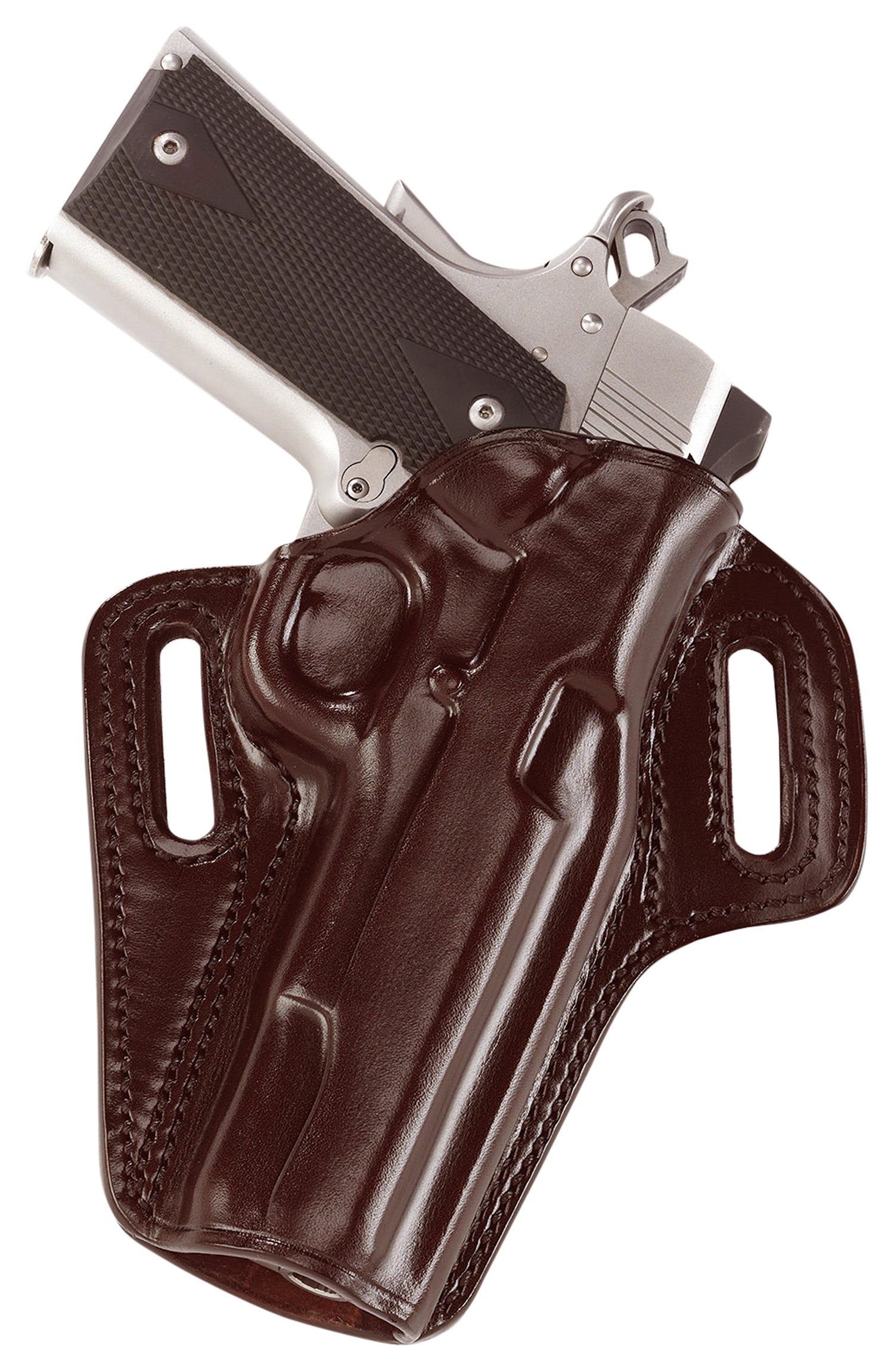 Galco CON458H Concealable OWB Holster, Havana Brown Leather, Belt Slide, Fits FN Five-seveN USG/MK2 & Ruger 57, Right Hand