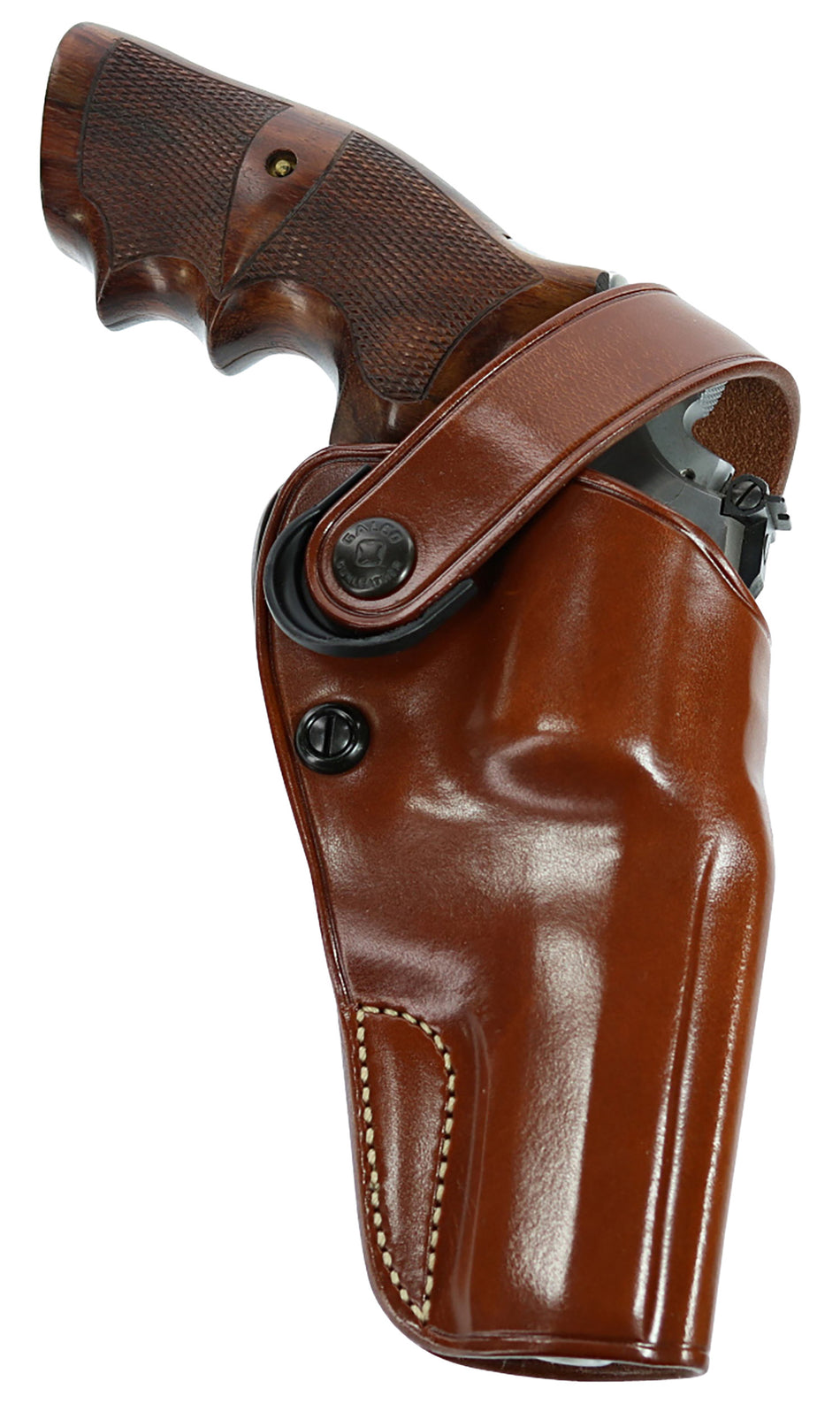 Galco DAO106 DAO OWB Holster, Tan Leather, Belt Slide, Fits S&W L Frame 6" Barrel, Right Hand