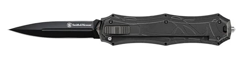 Smith & Wesson OTF Assist Finger Actuator Spear Point Black Knife