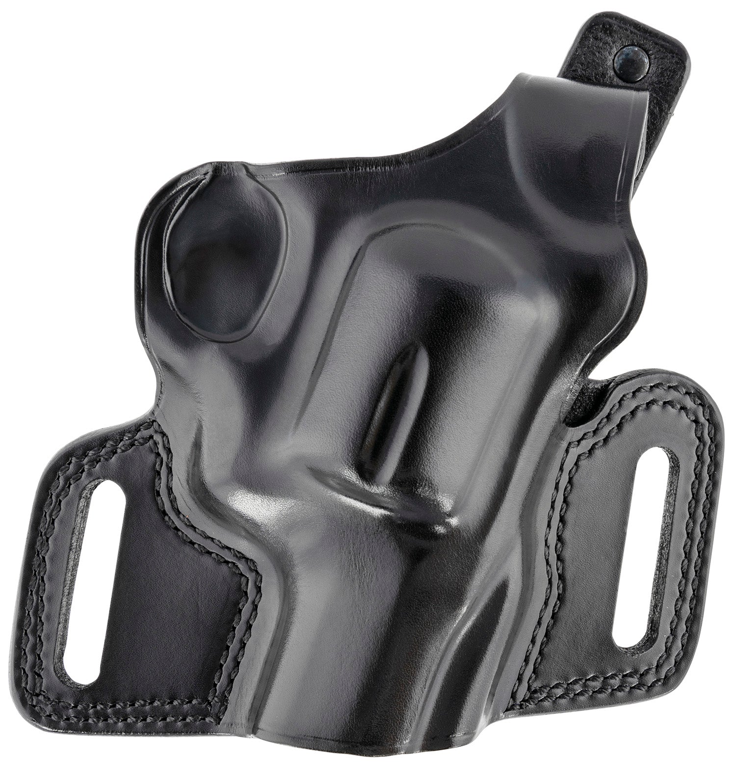 Galco SIL126B Silhouette OWB Holster, Black Leather, Belt Slide, Fits S&W N Frame 2-4" Barrel, Right Hand