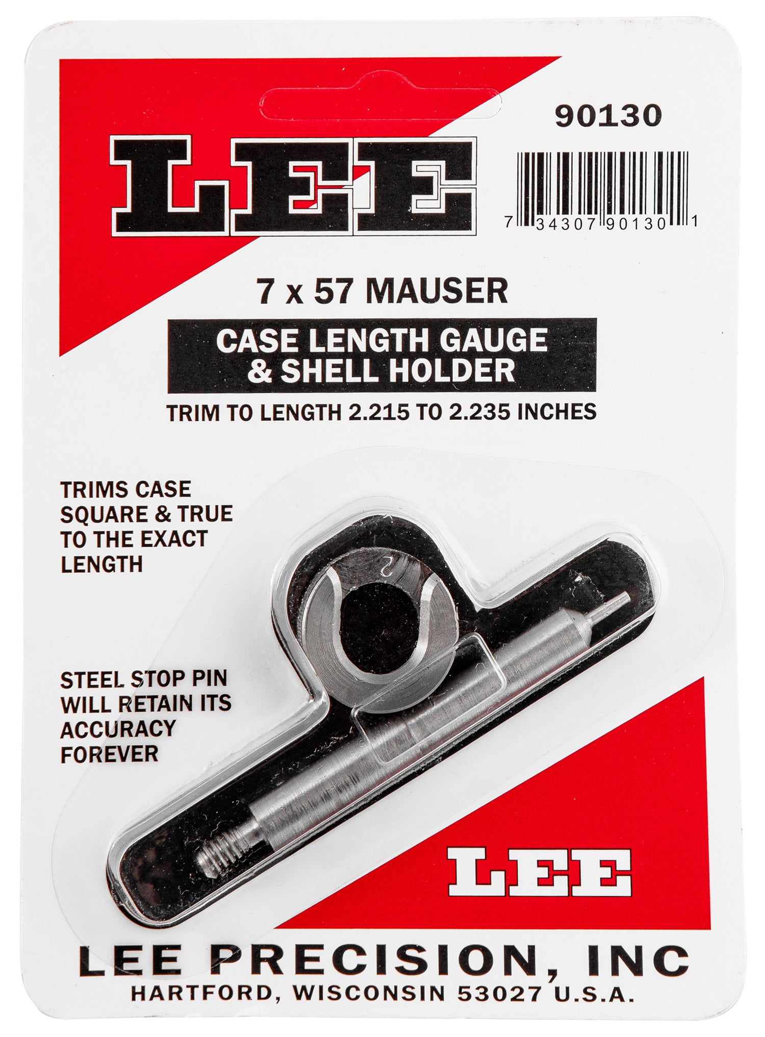 Lee Precision Case Length Gauge 7x57mm Mauser - Trim to Length Tool