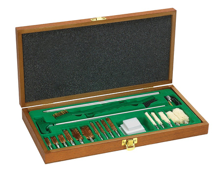 Remington 19054 Sportsman Multi-Caliber Multi-Gauge Cleaning Kit with Wood Case 27 Pieces