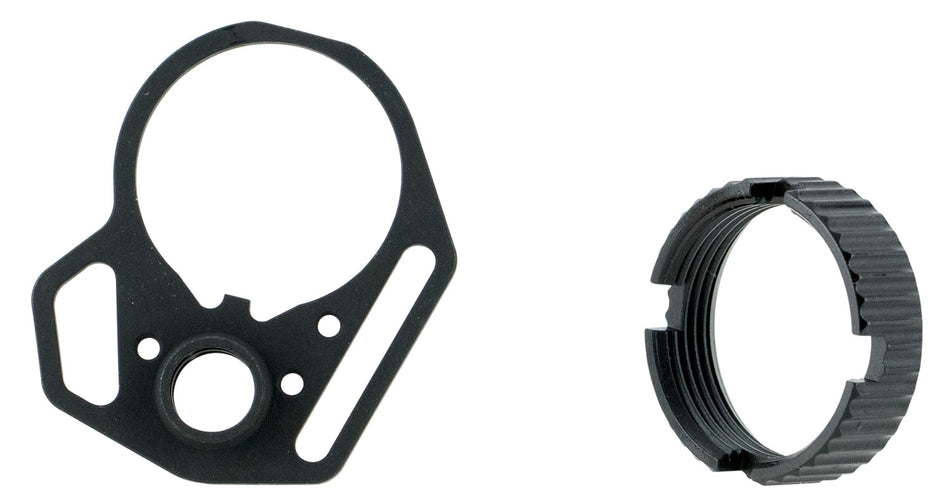 Strike Industries Multi-Function End Plate and Anti-Rotation Castle Nut Steel Black