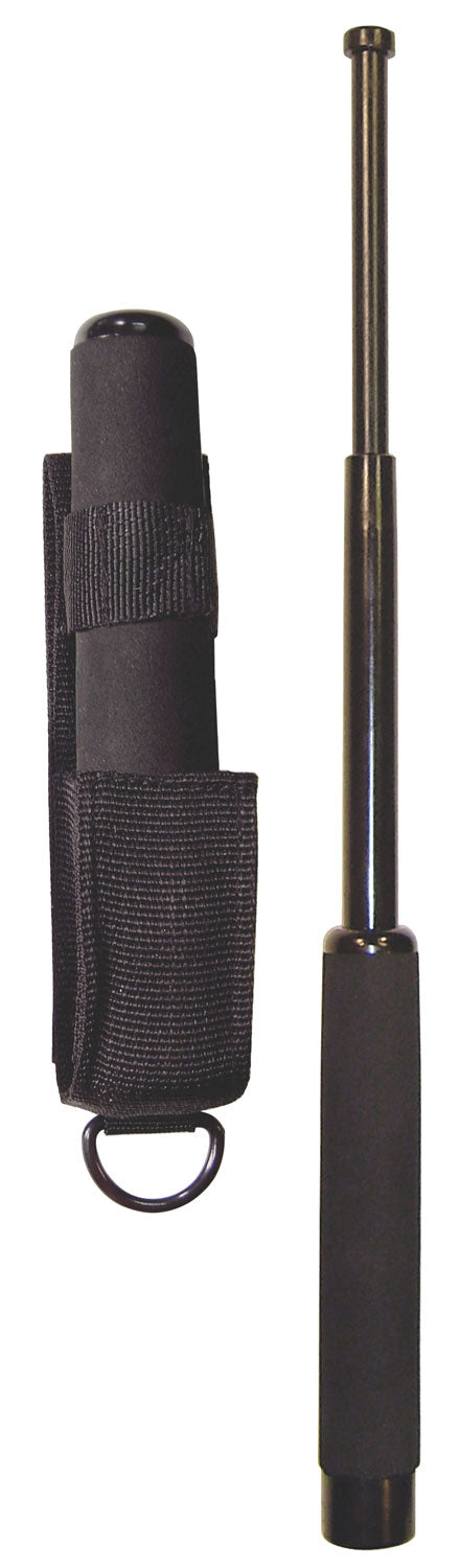 PSP NS16F Expandable 16 Inch Steel Baton Black Rubber Handle with Sheath