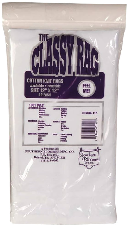 Southern Bloomer 112 Cotton Gun Cleaning Patches 12x12 Inch 12 Per Bag