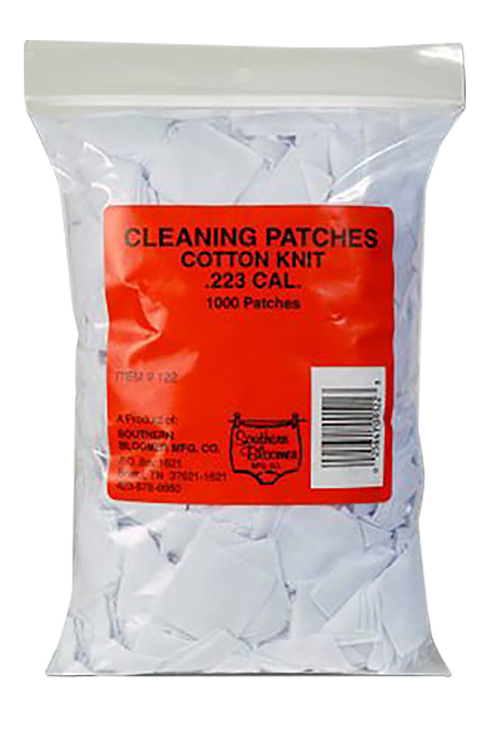 Southern Bloomer 122 .223 Rem 5.56x45mm NATO Cotton Gun Cleaning Patches 1000 Per Bag