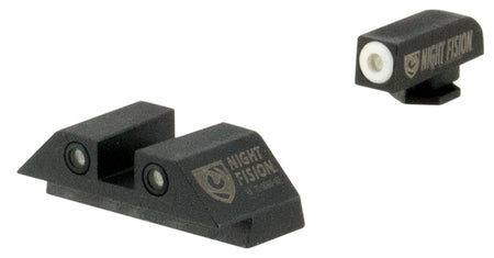 Night Fision GLK001003WGW Tritium Night Sight Set for Glock 17/19/22 – Green/White Outline Front & Rear