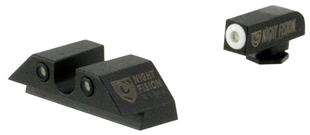 Night Fision GLK001007WGZ Tritium Night Sights for Glock - White Outline Front, Black Outline Rear - Glock 17/19/22