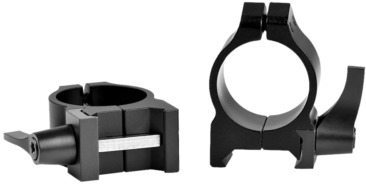 Warne 200LM Maxima Matte Black 1" Low Quick Detach Vertical Scope Rings 0 MOA