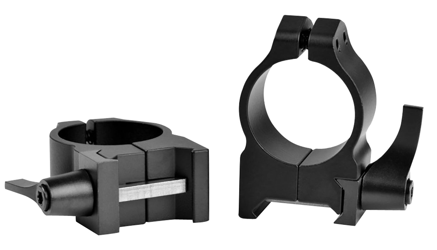 Warne 201LM Maxima Matte Black 1" Medium Quick Detach Vertical Scope Rings 0 MOA