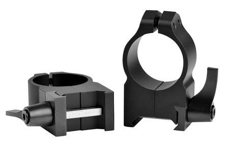 Warne 202LM Maxima Matte Black 1" High Quick Detach Vertical Scope Rings 0 MOA