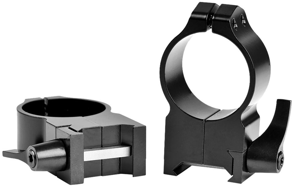 Warne 216LM Maxima 30mm Extra High Matte Black Quick Detach Scope Rings 0 MOA