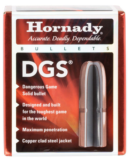 Hornady DGS Bullets 45 Caliber .458 Diameter 500gr Copper-Clad Steel Jacket 50-Count