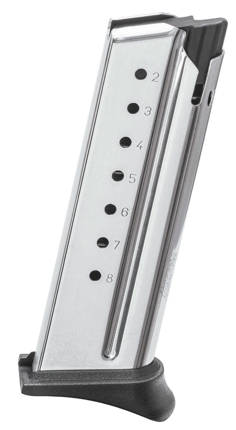 Springfield Armory XDE0908H XD-E 8rd 9mm Luger Stainless Steel Magazine with Extended Floor Plate