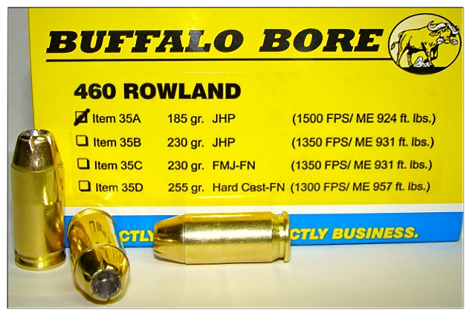 Buffalo Bore Personal Defense .460 Rowland 185 gr JHP ammo