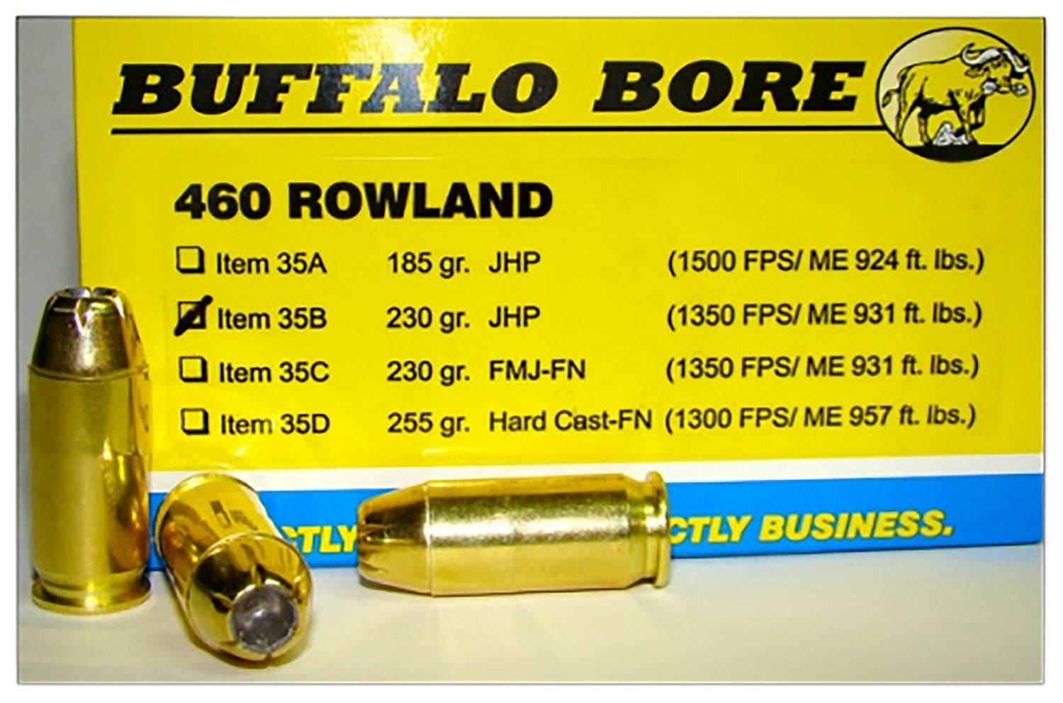 Buffalo Bore Personal Defense .460 Rowland 230 gr JHP ammo