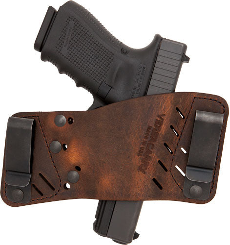 VersaCarry RS S3 OWB/IWB Leather Holster Ambidextrous FlexVent Multi-Fit Distressed Brown