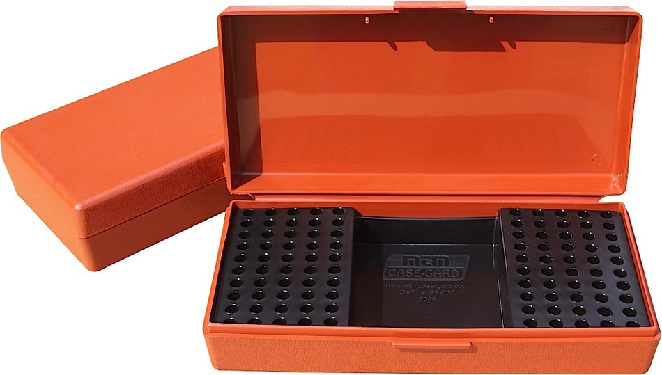 MTM Case-Gard SB20032 SB-200 Multi-Caliber Rimfire Rifle Ammo Box 100-250rd Rust Polypropylene