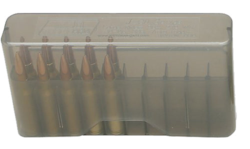 MTM Case-Gard J20XS41 Slip-Top Ammo Box 20rd Multi Caliber Clear Smoke Polypropylene