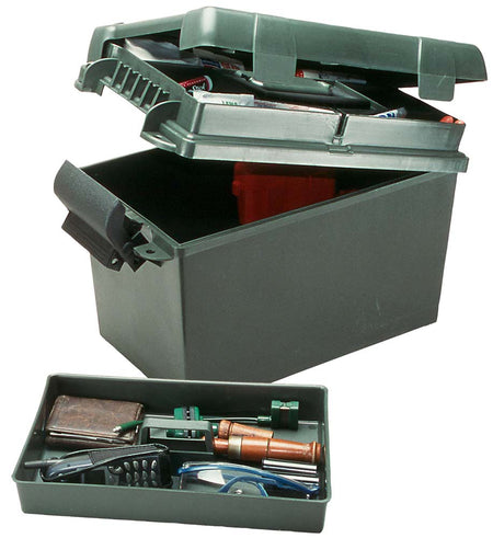 MTM Case-Gard SPUD111 Sportsmen's Plus Utility Dry Box Forest Green Polypropylene w/ Tray