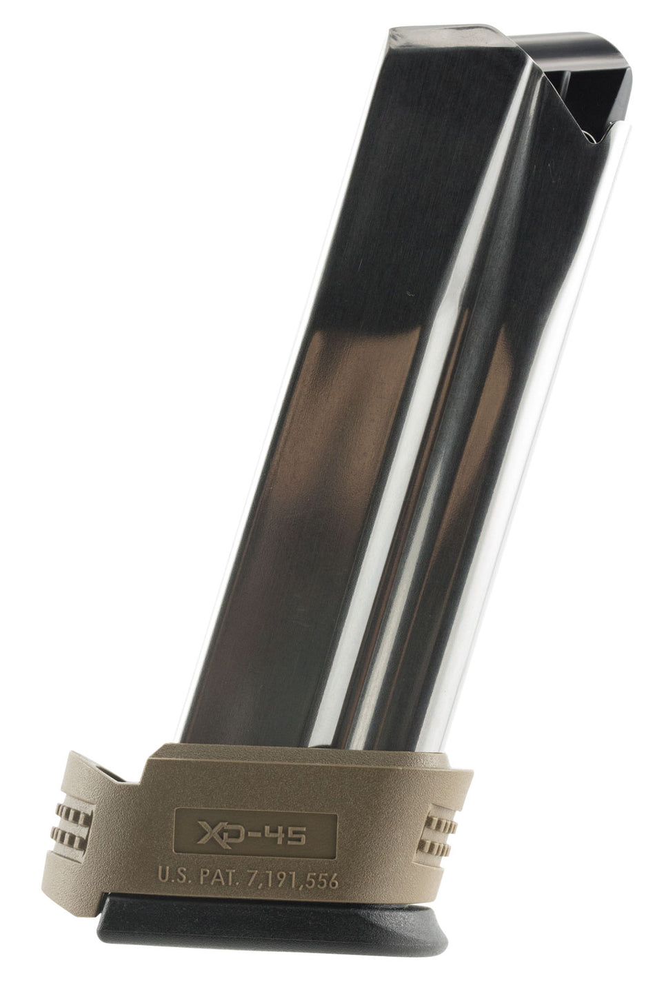 Springfield Armory XD4551 XD Compact 10rd 45 ACP SS/Dark Earth Stainless Steel Magazine with FDE Sleeve