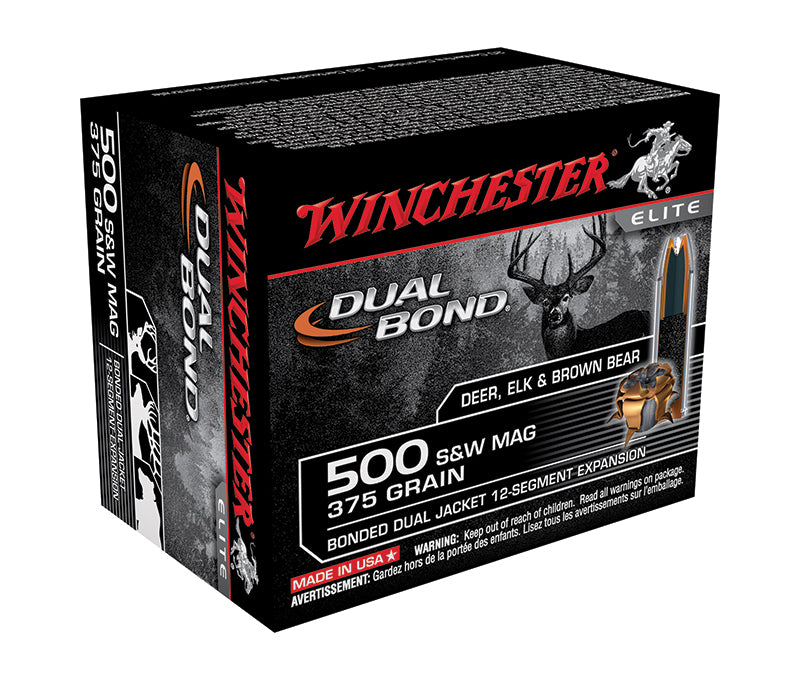 Winchester Hollow Point .500 S&W Mag 375 gr JHP ammo