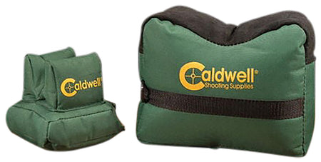 Caldwell 939333 DeadShot Shooting Bag Combo Prefilled Dark Green 600D Polyester Front and Rear