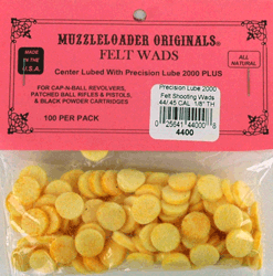 M-Loader Original Wonder Wads 44-45 Cal Muzzleloader 100-Pack