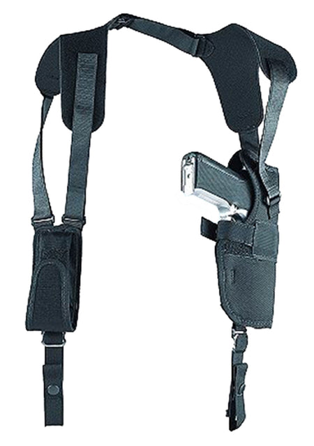 Uncle Mike's 83051 Sidekick Vertical Shoulder Holster Size 05 Black Cordura for Large Semi-Auto 4.5-5" Barrel Right Hand