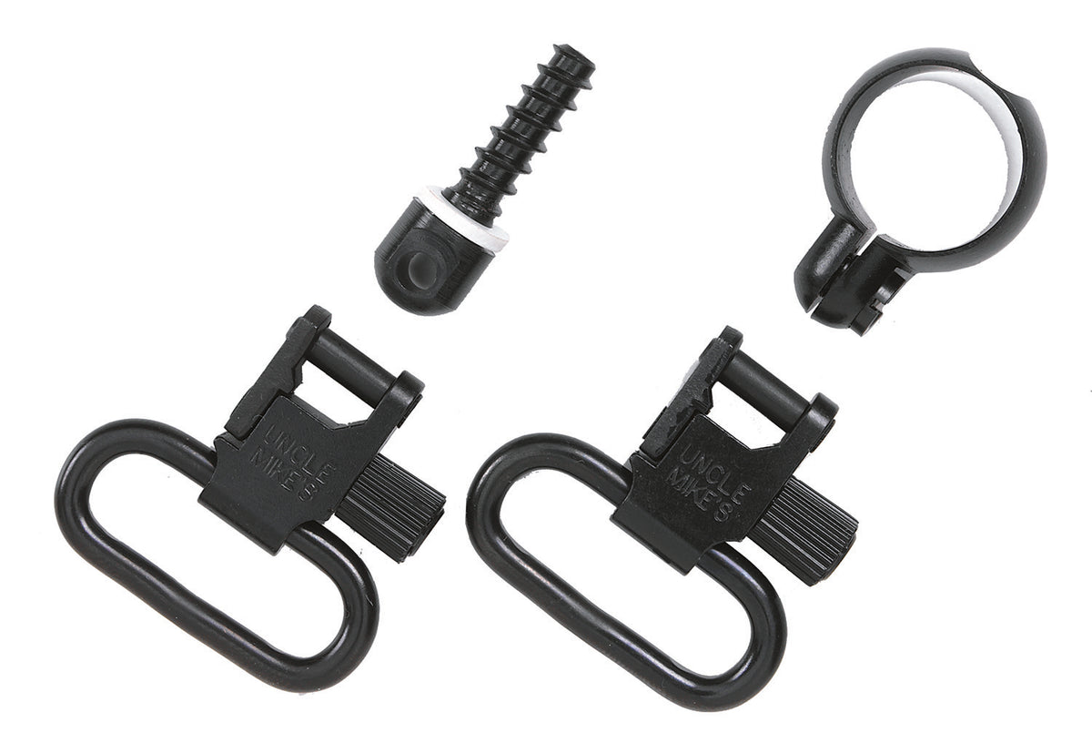 Uncle Mike's 13312 Quick Detach Full Band Swivel Set Blued 1.25" Loop for Winchester & Marlin Lever Action