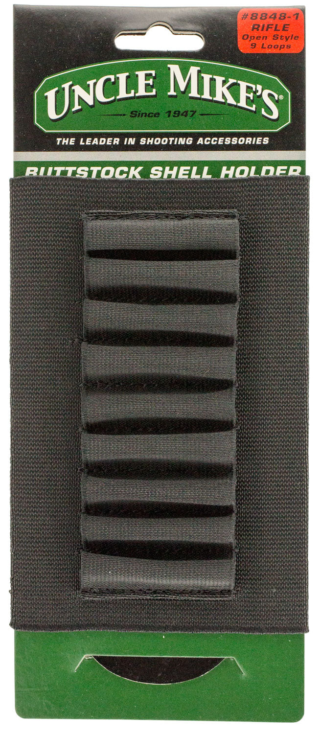 Uncle Mike's 88481 Nylon Buttstock Shell Holder 9rd Rifle Black