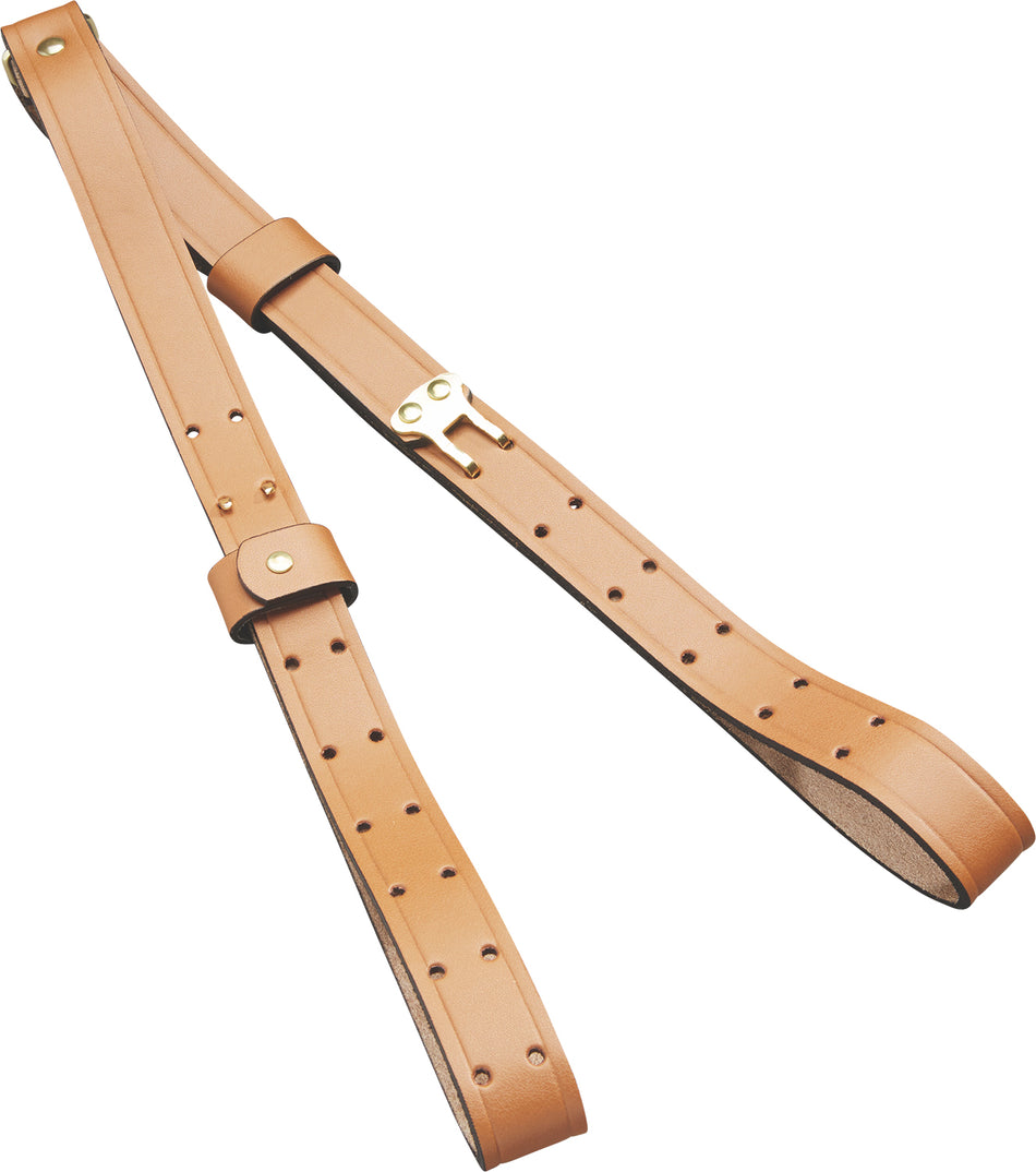 Butler Creek 26112 Military Carry Strap Brown Leather 44" OAL Two-Piece Rifle Sling