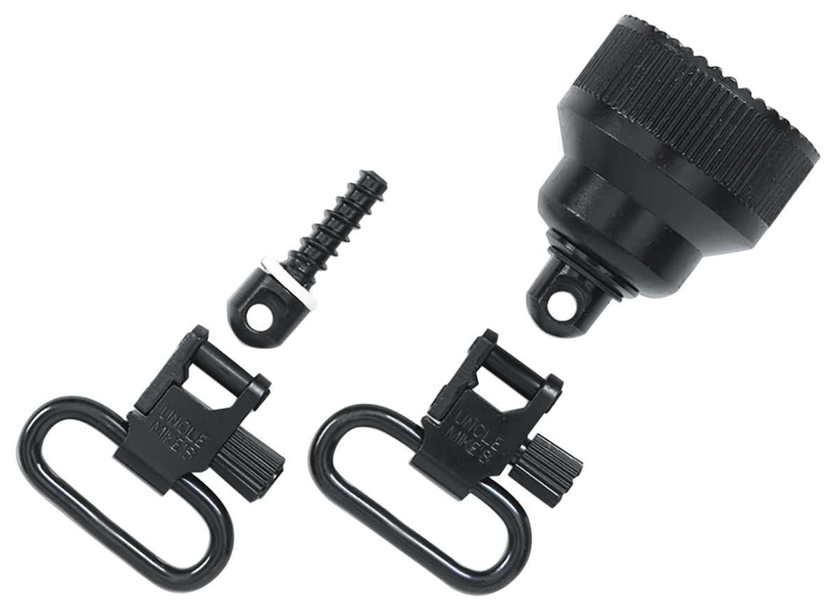 Uncle Mike's Mag Cap QD Swivel Set Steel Blued 1 Inch for 20 Gauge Remington 870