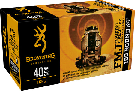 Browning B191800404 Value Pack Full Metal Jacket FMJ 165 Grain .40 S&W