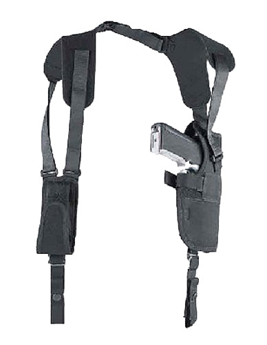 Uncle Mike's Pro-Pak Vertical Shoulder Holster Size 15 Black Nylon Fits Large Semi-Auto 3.75-4.5" Barrel Right Hand