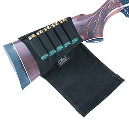 Uncle Mike's 88492 Shotgun Buttstock Shell Holder Black Nylon 5rd Hook-and-Loop