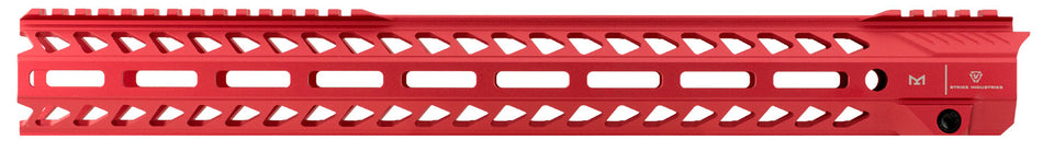 Strike Industries Strike Rail AR-15 M-LOK Handguard Red Aluminum 17"