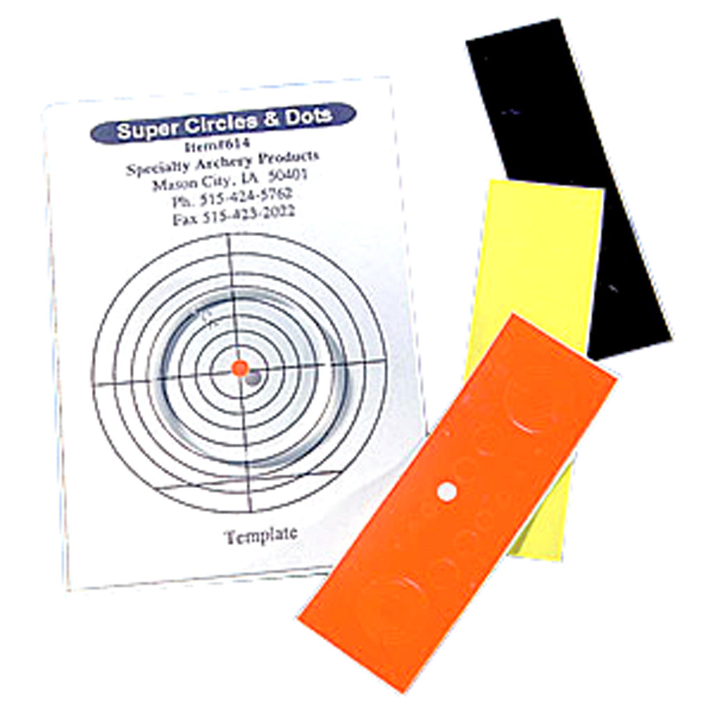 Specialty Archery Aiming Circles and Dots Decals Black/Orange/Yellow