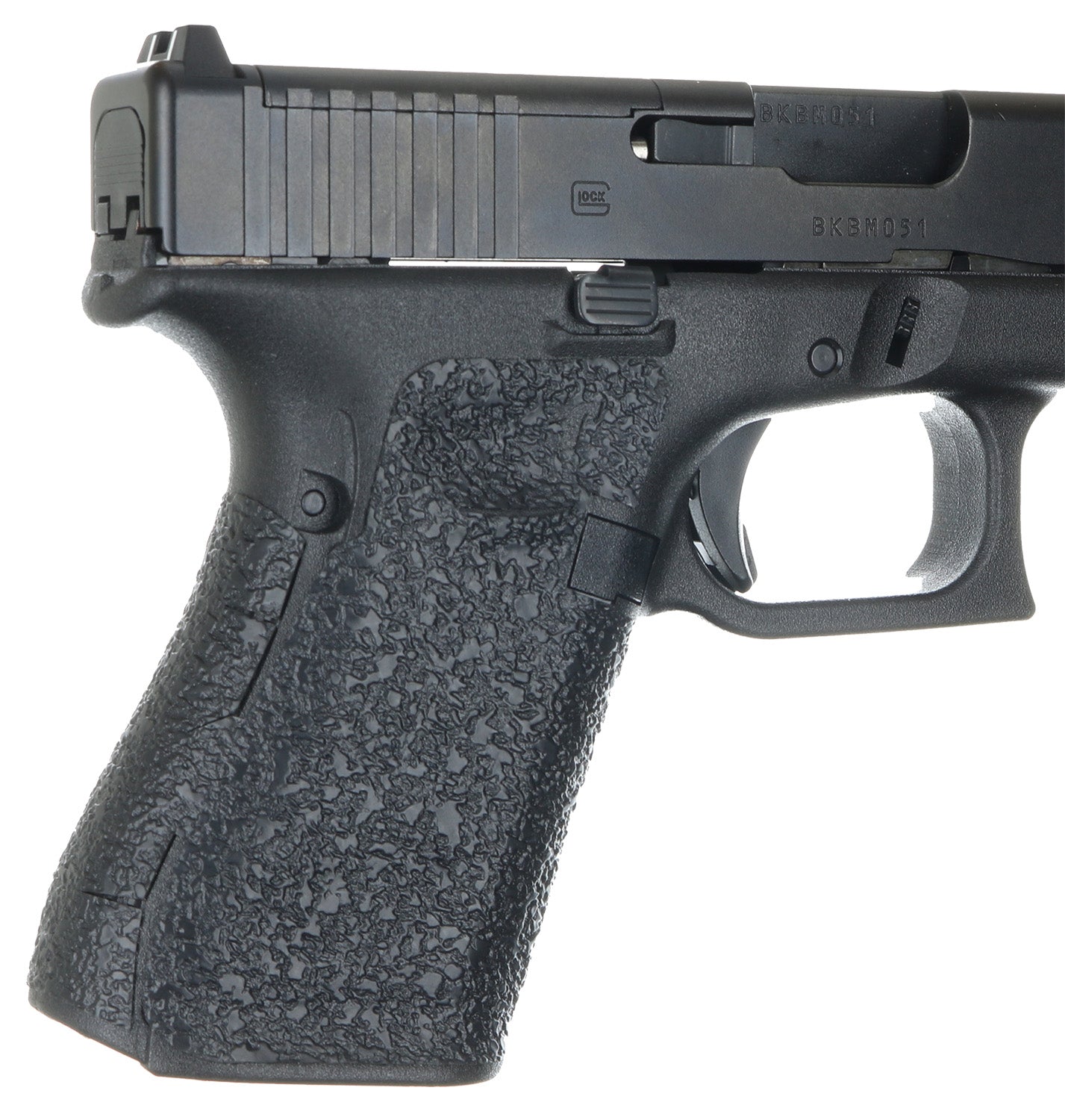 Talon Grips 382R Black Rubber Adhesive Grip for Glock Gen5 19/23/25/32/38/44 No Backstrap