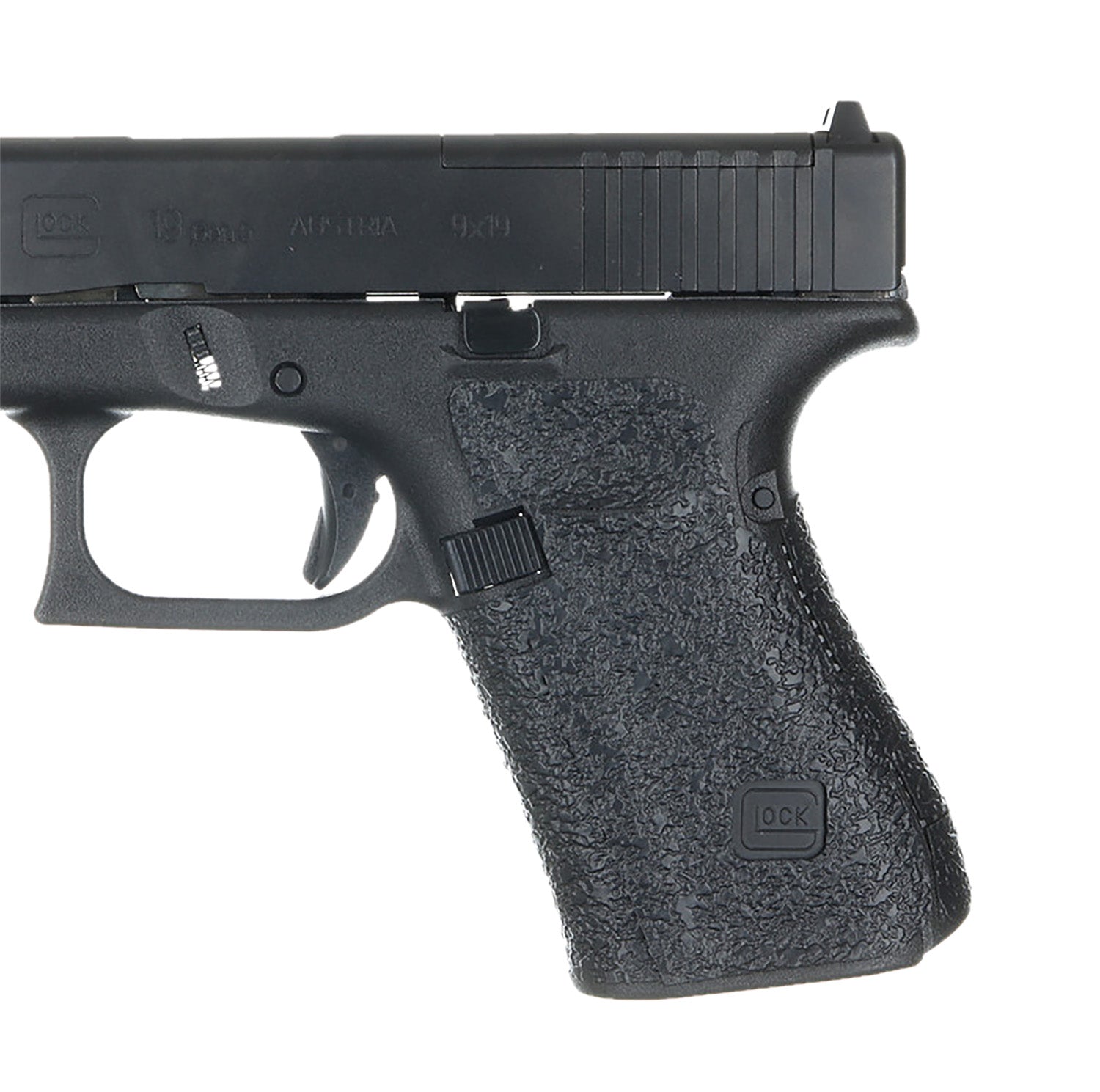 Talon Grips 383R Black Rubber Adhesive Grip for Glock Gen5 19/23/25/32/38/44 Medium Backstrap