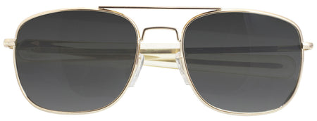 Humvee HMV52BGOLD Military Sunglasses Adult Gray Polarized Lens Gold Frame MIL-PRF-31013