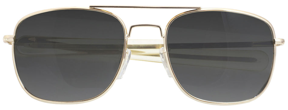 Humvee HMV52BGOLD Military Sunglasses Adult Gray Polarized Lens Gold Frame MIL-PRF-31013