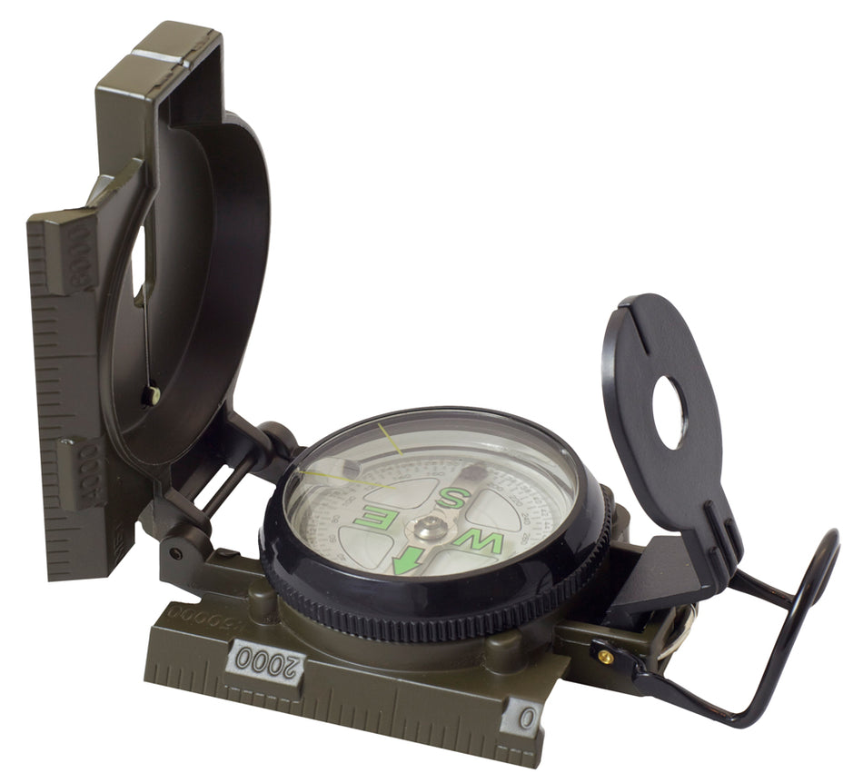 Humvee Adventure Gear Military Style Compass OD Green with Metal Case
