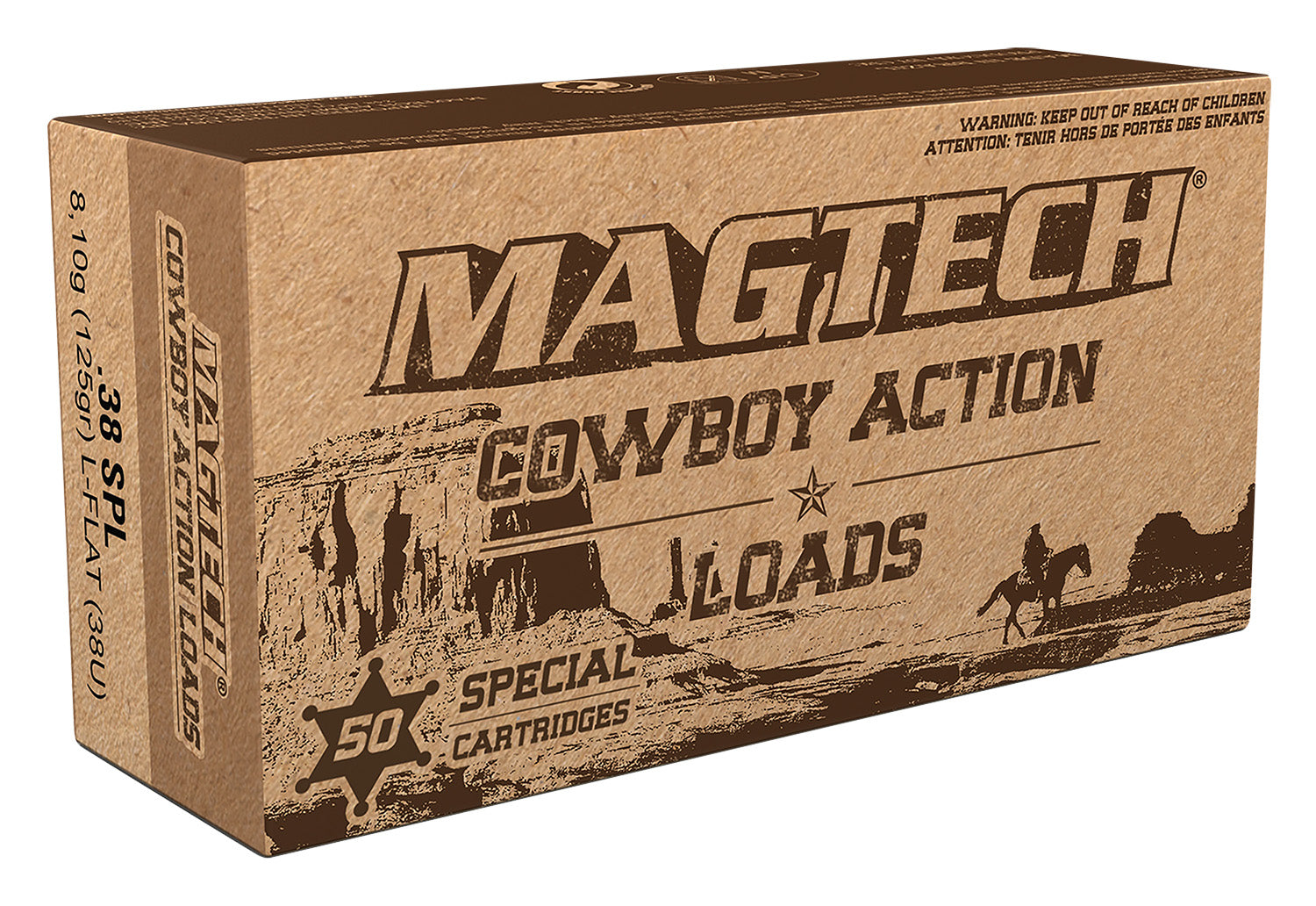 Magtech 38U Cowboy Action Lead Flat Nose  125 Grain .38 Special