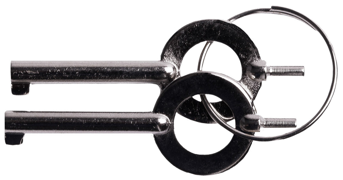 Uzi UZIKEYPAIR Handcuff Key Set Silver Metal 2-Pack