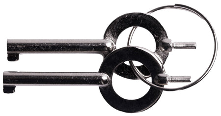 Uzi UZIKEYPAIR Handcuff Key Set Silver Metal 2-Pack